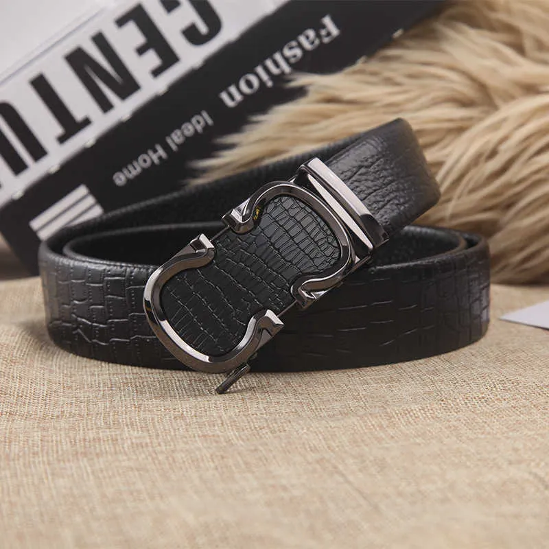 Alligator Pattern Mens Automatic Belt With Figure 8 Width Designer ...