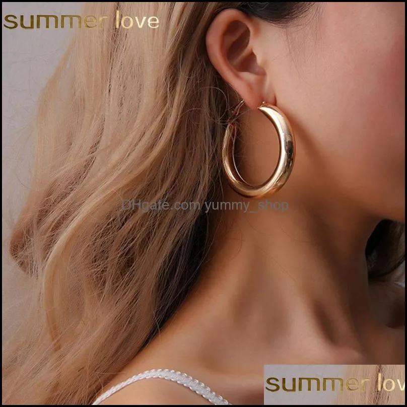 south korea gold color big circle earrings lover ring ear for women hip hop hoop earrings jewelry gifts for girls