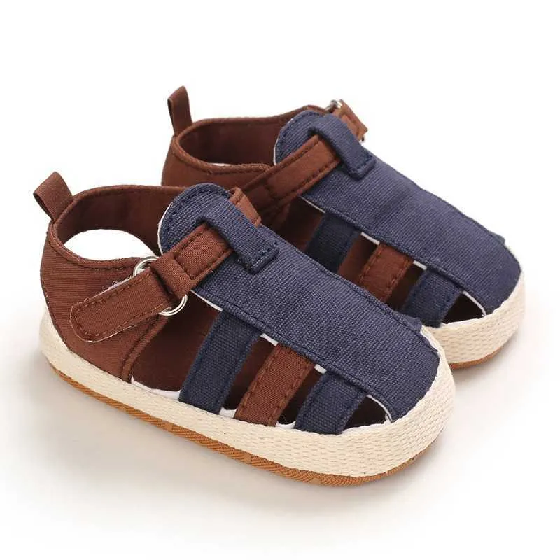 Sandales d'été ajourées pour bébés garçons, chaussures de marche antidérapantes, 0202