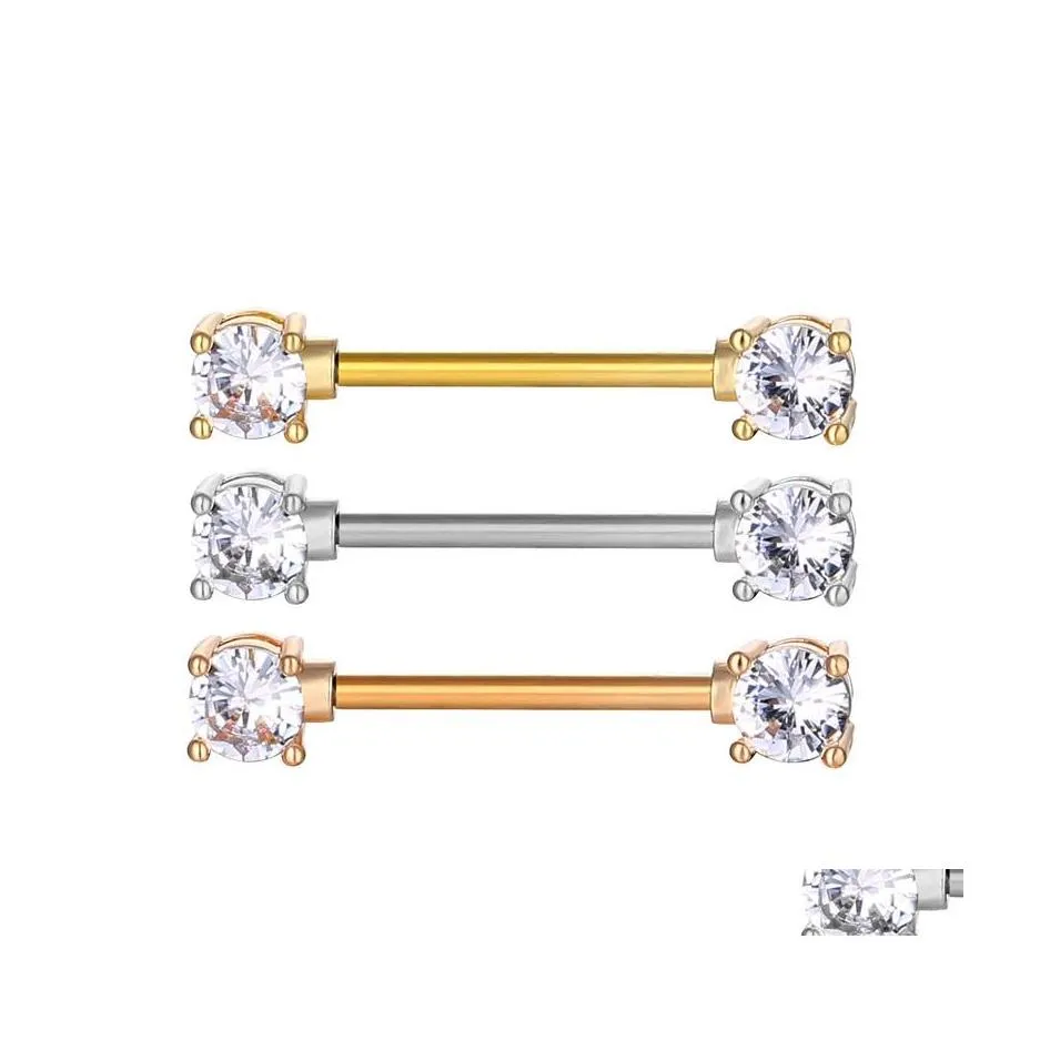 ネーブルベルボタンリングD1016ジルコンジェムニップルリング14GA 16mm長さミックスカラー306c3ドロップ配信ジュエリーボディDHNMW