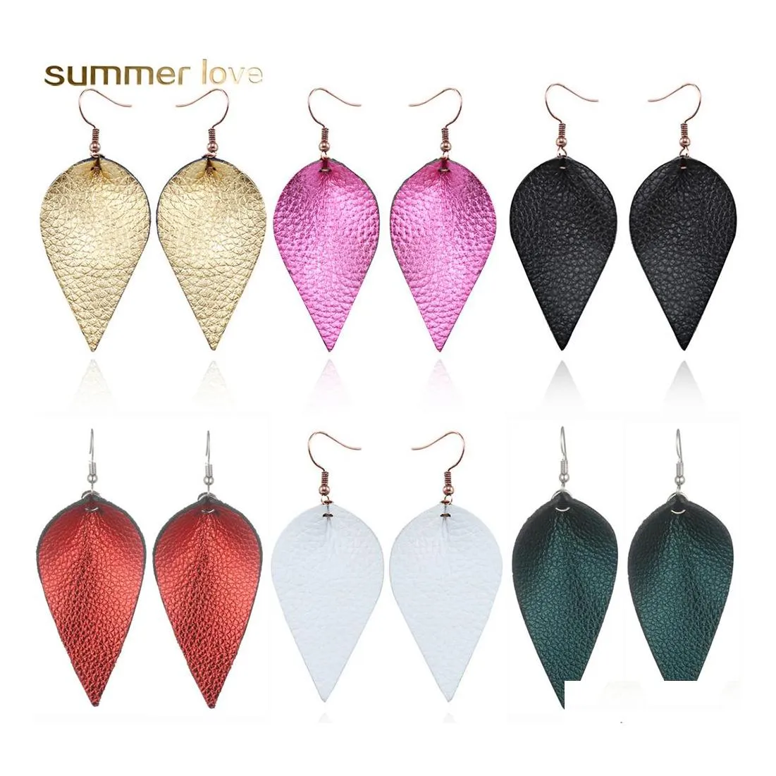 Charm Cutting Leaf Feather Earrings Pu Leather Sequin Find Various Mti Colors Bohemia Water Drop Dangle Earring Handmade Delivery Jew Otn0Y