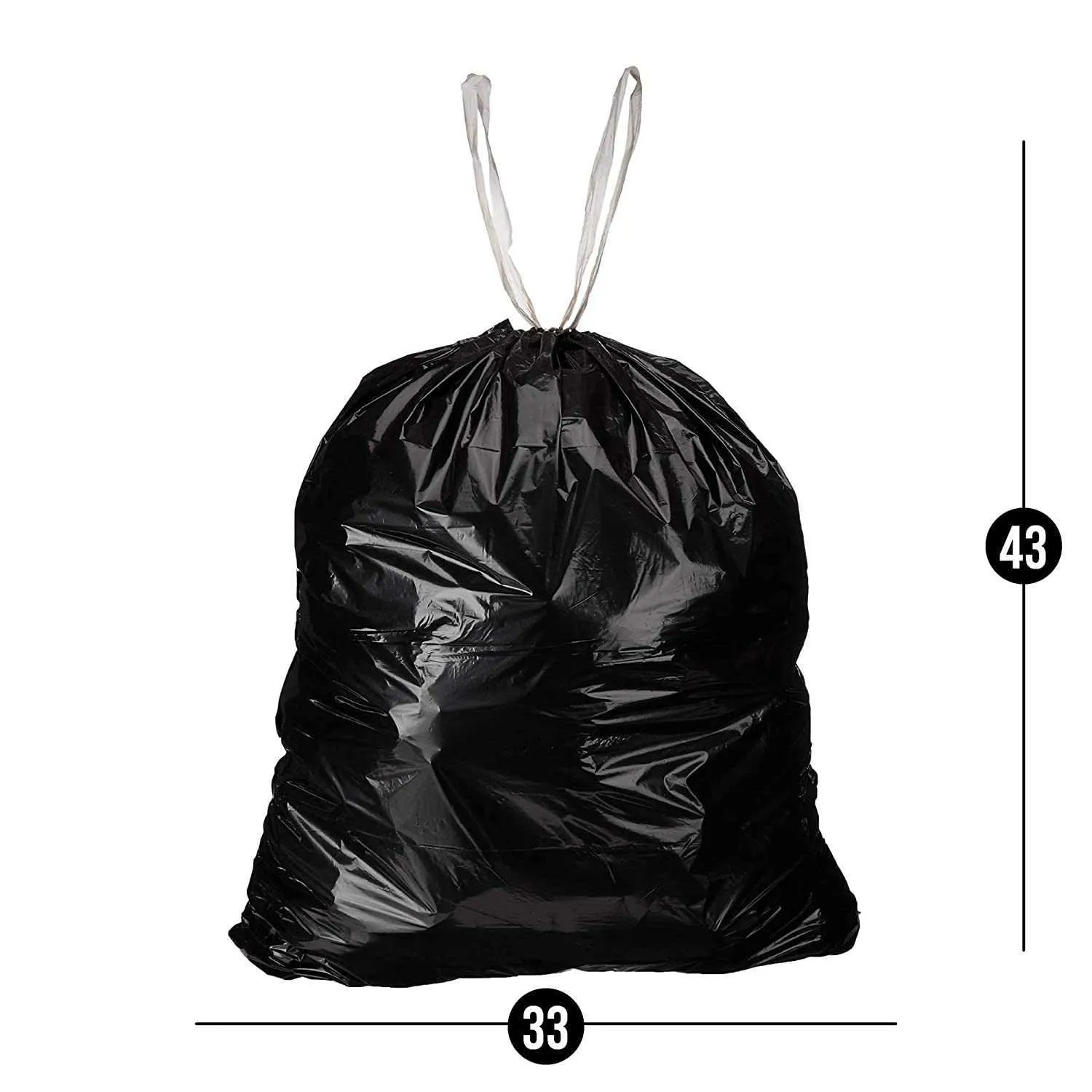 13 Gallon Blue Recycling Bags /W Drawstrings - 0.7 MIL - 45 Count