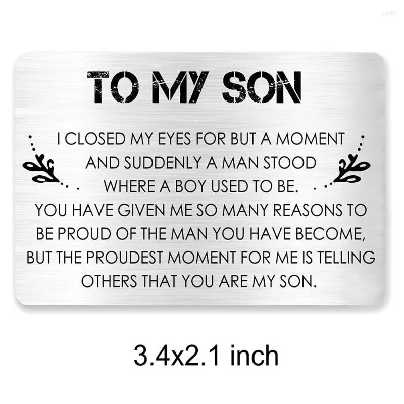 Keychains Son Gift From Mom Dad To My Engraved Metal Wallet Card Inserts For Men Inspirational Birthday Graduation Christmas Gifts