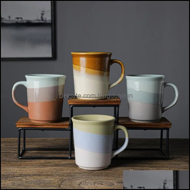 Mugs Hand Painted Colorf Ceramic Milk Cupswith Handle Handmade Re Cups For Coffee Tea Oatmeal Creative Birthday Gifts Drop Delivery Dhijm