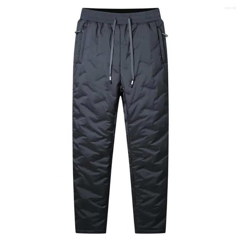 Pantaloni da uomo Tasche in tinta unita in cotone alla moda Taglie forti Pantaloni invernali in lana d'agnello Lunghi da uomo per il lavoro