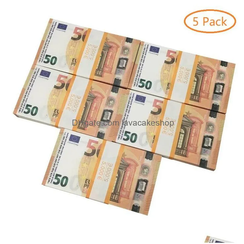 Autres fournitures de fête festives Prop Money Copie Banknote Toy Monnaie Faux Euro Enfants Cadeau 50 Dollar Billet Faux Billet Drop Deliv Dhukt86RW