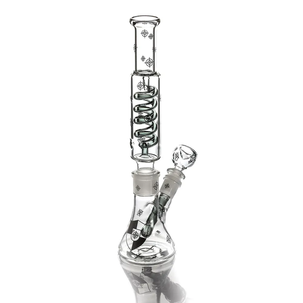 Abnehmbares Glas Wasser Bongs Downstamm Perc Glass Bubbler Wasserreife Einfrierbare Spulen -Dab Rigs Rauchen Rohr Shishs Eisfänger