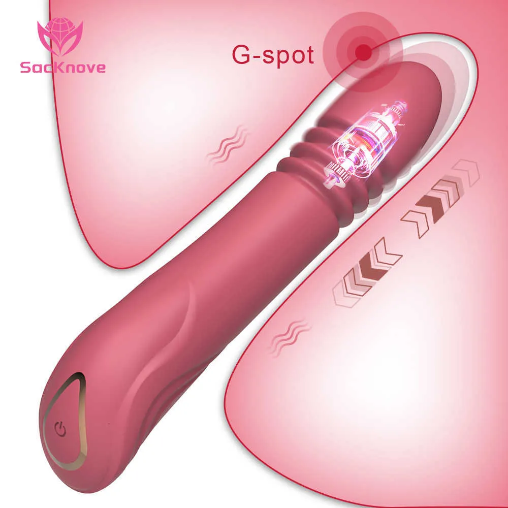 Sex Toy Massager Vibrator for Women Sacknove New Arrival Adult Wireless 3 Frequency Up and Down 10 Speed Vibration Telescopic Thrusting Dildo