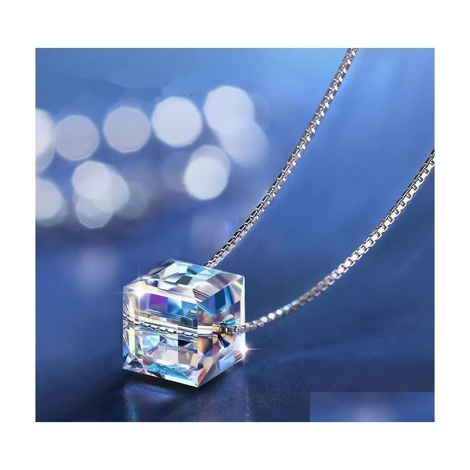 Pendentif Colliers Aurora Candy Collier Cristal autrichien Accessoires féminins Version simpliste courte du cartilage antiallergique Dr DH5ON