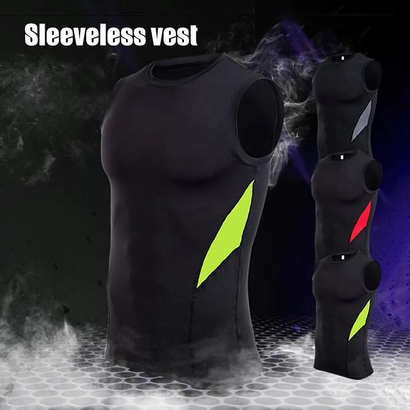 Running jerseys heren snel droge fitness vest mouwloze sportcompressietanktops ademen voor training fietsen bhd2