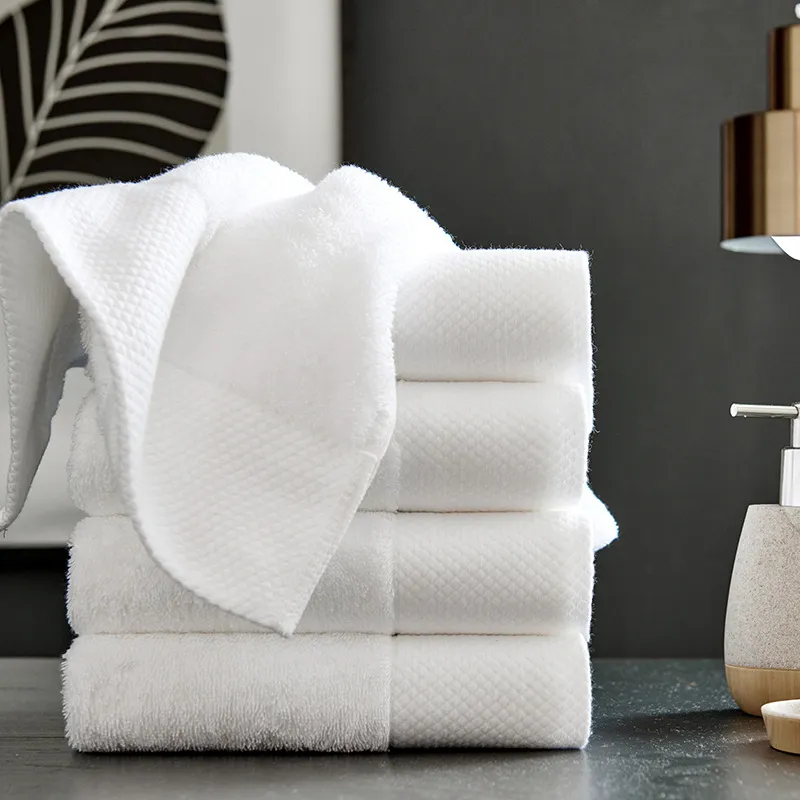 Premium White Bath Towel Cotton Bathroom Towels Soft and Highly Absorbent Hotel and Spa Quality Bath Towels for Bathroom 80 x 40cm 122558