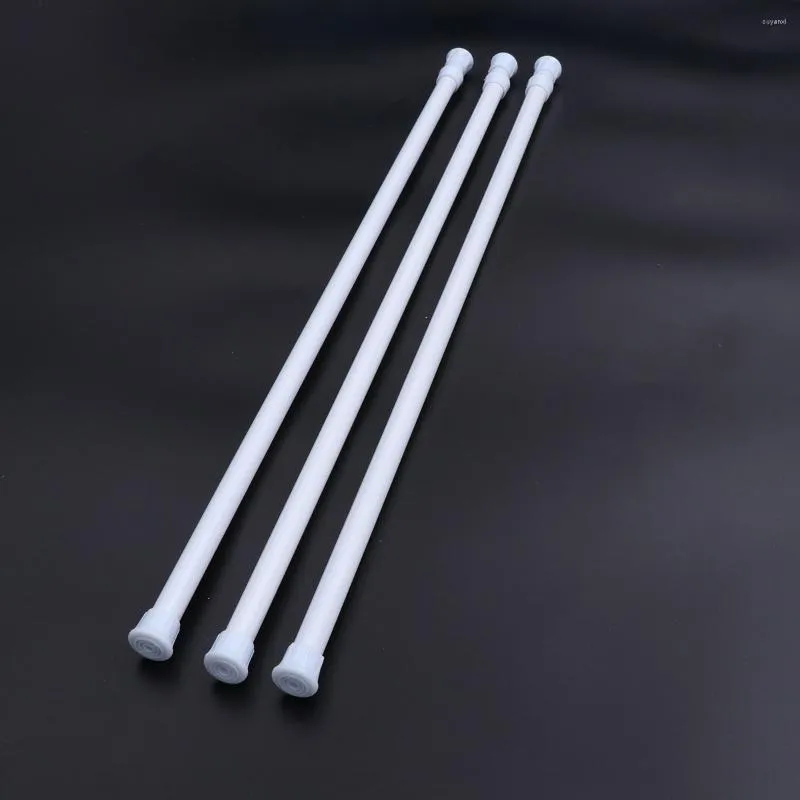 Shower Curtains 3Pcs Curtain Rod Tension Spring Tensions Rods Bar Carbon Steel