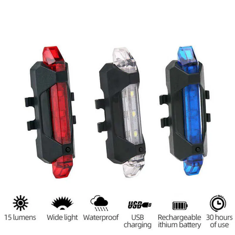s 4 Modes Bicycle Tail USB Rechargeable Cycling Mountain Waterproof Rear Light Warning Lantern Bike Lamp 0202