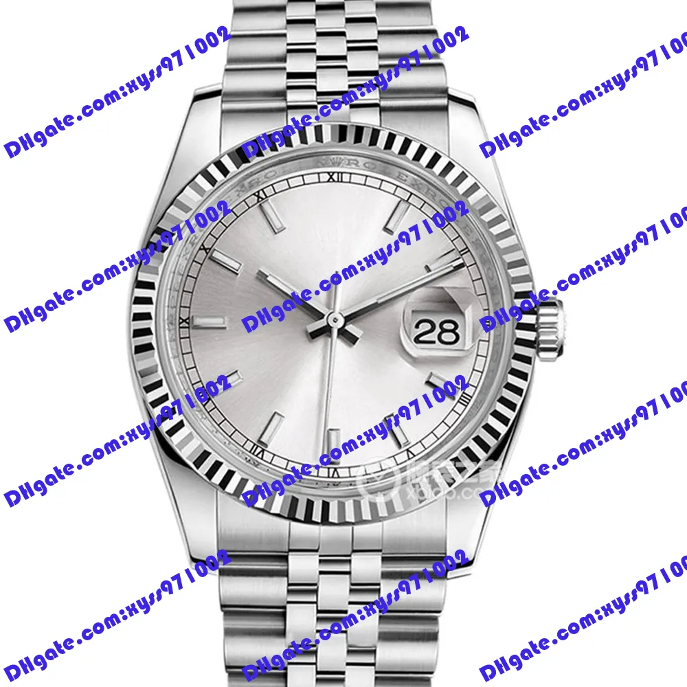 Wysokiej jakości zegarek 2813 Automatyczny zegarek mechaniczny 36 mm srebrna tarcza 116234 Luksusowy zegarek damski ze zegarem ze stali nierdzewnej Sapphire Glass Modna moda Business Men's Watch