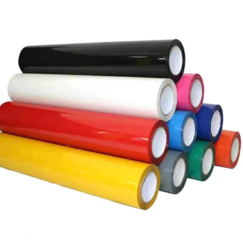 Autocollants de fenêtre 1 rouleau 12 "x5.5Yard30cmx5m PVC transfert de chaleur vinyle T-shirt fer sur impression HTV 230201