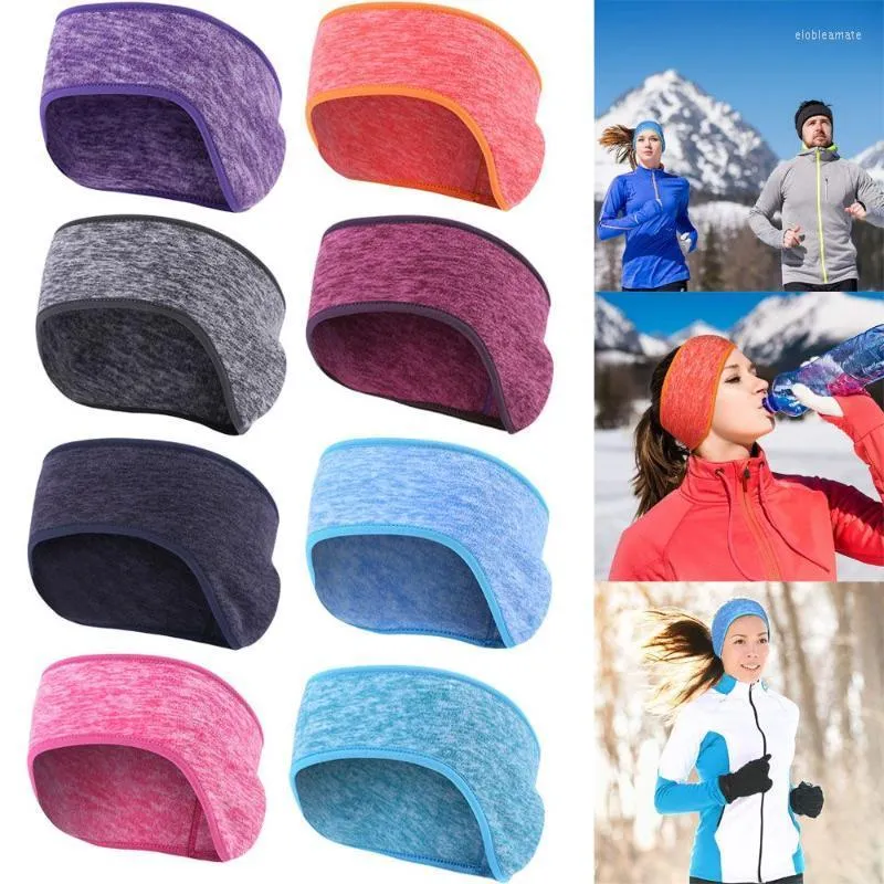 Berets Running Headband Ear Warmer Outdoor Sports Winter Sweatband Muffs Hair Fleece Cover HeadbandBerets Elob22