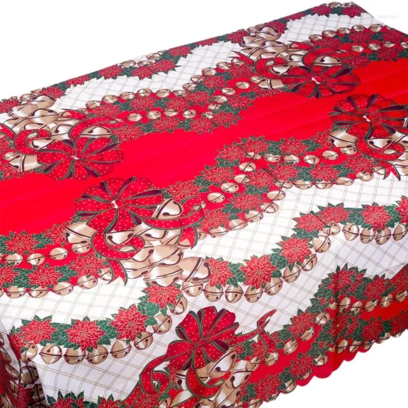 Nappe de noël réutilisable, ornement Anti-tache, pour intérieur et extérieur, fête, Bar, salle à manger