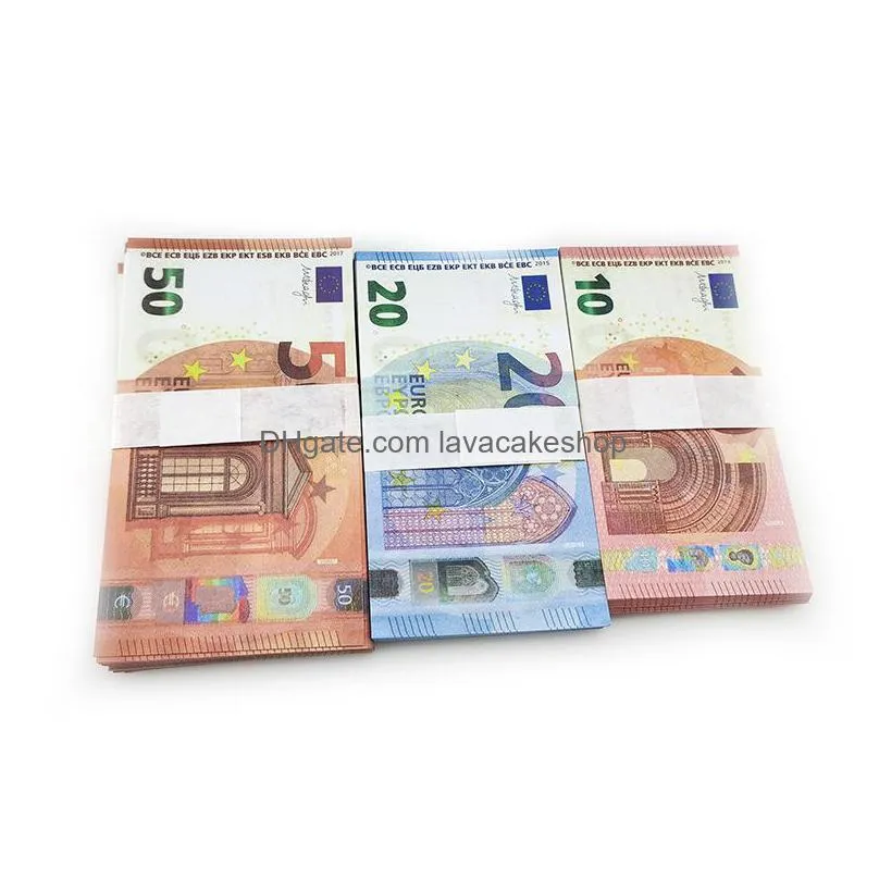 Autres fournitures de fête festive 2022 Fake Money Banknote 10 20 50 100 200 500 Dollar Euros Réaliste Toy Bar Props Copie Devise Movi Dh31LX6XP