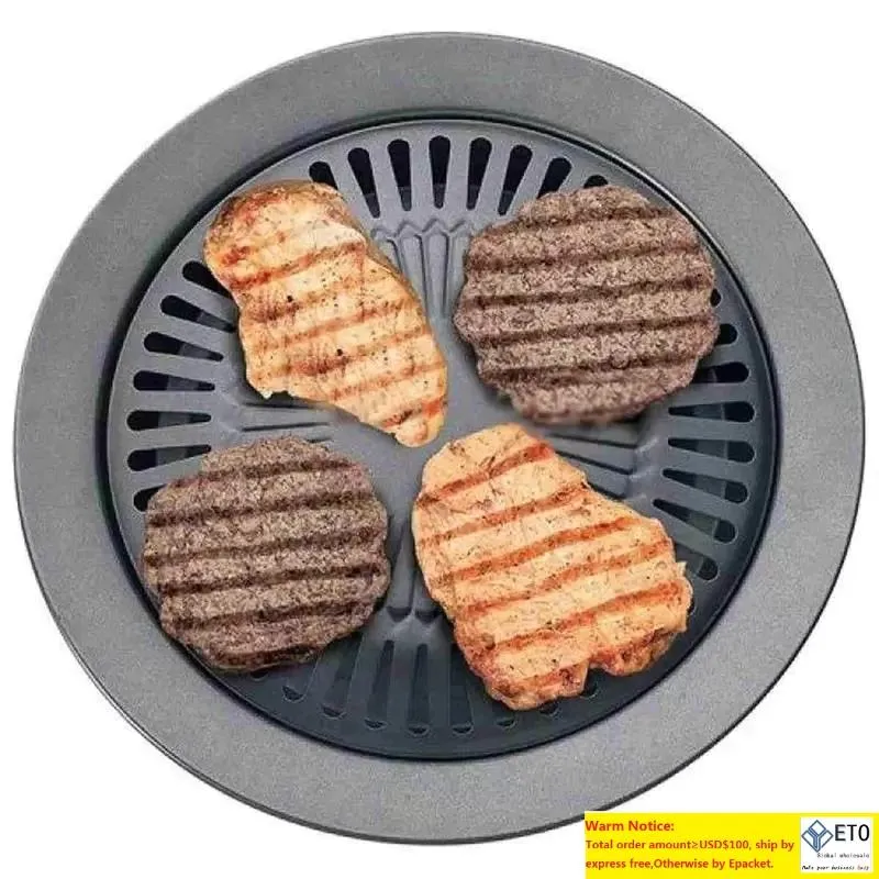 Koreaanse stijl anti -aanbak rookloze indoor barbecuepan grill kookplaat plaat