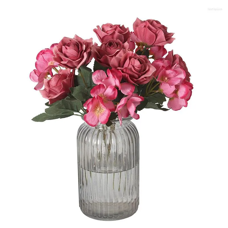 Simulazione di fiori decorativi Simulazione bouquet artificiale rododendro fiore falso casa soggiorno tavolo da pranzo forniture per matrimoni colorate
