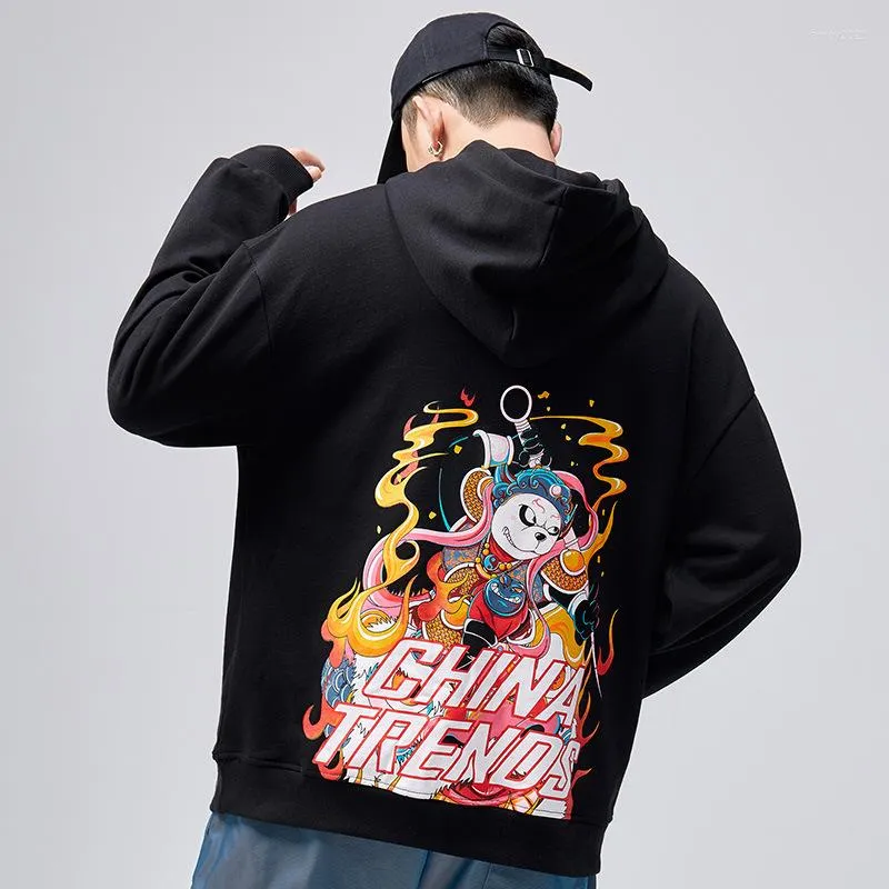 Men's Hoodies 2023 Autumn And Winter Fashion Hip Hop Panda Hoodie Trend Cartoon Loose Coat Boys' Cotton Upper Clothes