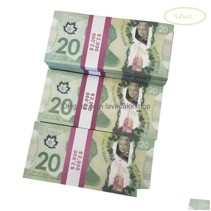 Inne świąteczne dostawy imprez hurtowe pieniądze Pieniądze Prop kopia kanadyjska dolara CAD Banknoty papierowe fałszywe euro rekwizyty filmowe upuszczanie deliv dhw1s47tb