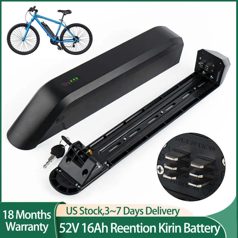 Reention Kirin 52V EBIKE BATTERY 52V 16AH 18650 LGセルサイドリリース電動バッテリー1000W 750W 500W 350W 250W