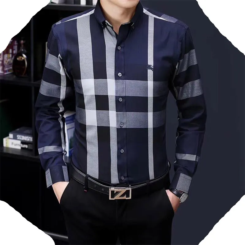 2023 Designers Mens Dress Shirts Business Fashion Casual Shirt Brands Men Spring Slim Fit Shirts chemises de marque pour hommes M-3XL