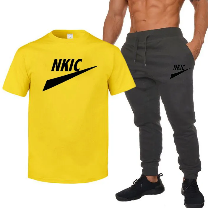 Trackpakken voor heren Running voetbal set shirt shorts basketbal kleding fitness sport ademende zomerkleding quick-dry gym jogging pak merk logo print