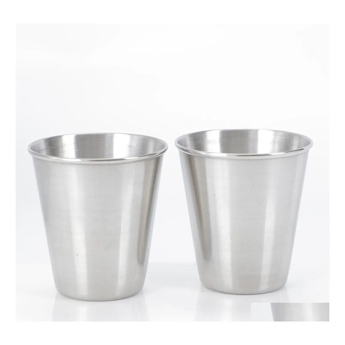 Verres à vin 70Ml En Acier Inoxydable Verre Épaissi Portable Ponçage Extérieur Petit Esprit Mini Ensemble Vt1945 Drop Delivery Maison Jardin Ki Dhyji