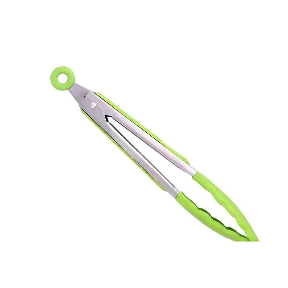 Altro Bakeware Sile Acciaio inossidabile Barbecue Clip per pane Grigliare Insalata Pinza per servire Accessori da cucina antiaderenti Pinze da cucina Barbecue C Dhxok