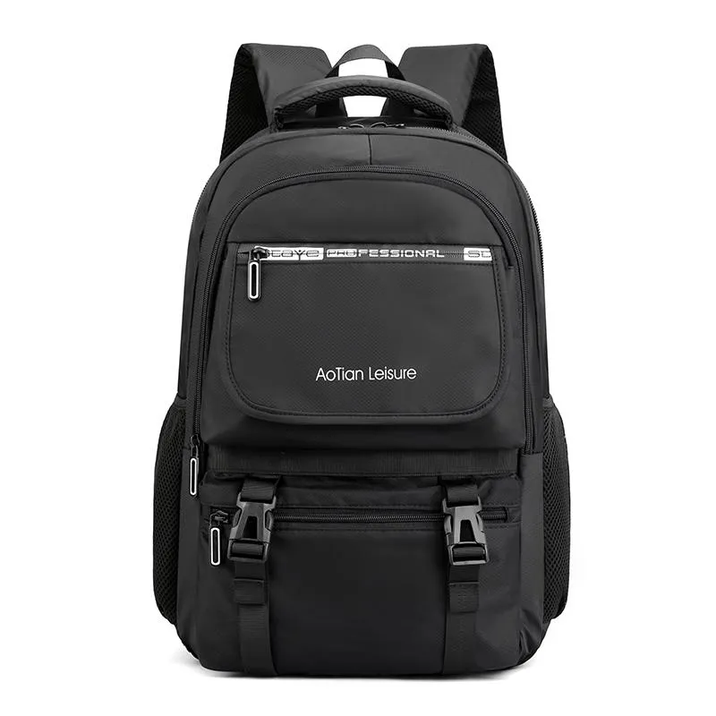 Backpack Youth Sports Student School Bag Fashion Nylon Waterproof Outdoor Trekking Men Travel Black Laptop For Male