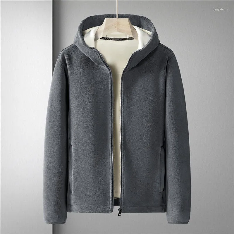 Men's Jackets Thicken Warm Coat Men Windbreak Outerwear Outdoor Winter Fleece Ins Syle Light Parka Hooded Soft Commute Plus Size