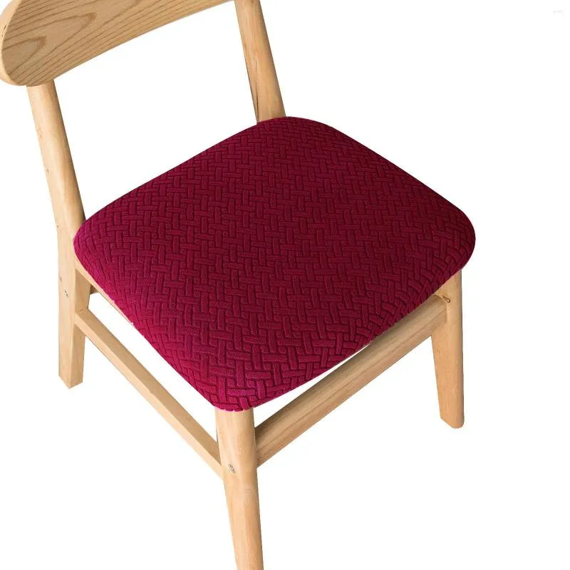 Stol täcker avtagbar tvättbar anti-dost slipcovers sammet sittplats stretch monterad matsal klädda säten kudde omslag