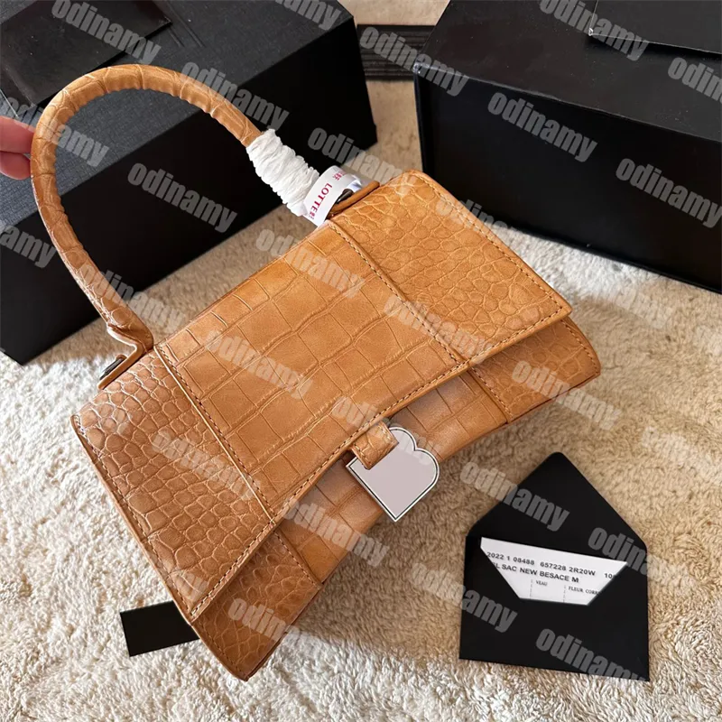 Дизайнерская сумочка леди песочные песочные сумки крокодиловая кожа роскошная сумка для плеча 23 см кошелек 9 стиль женщины кросс -кусочки сумки