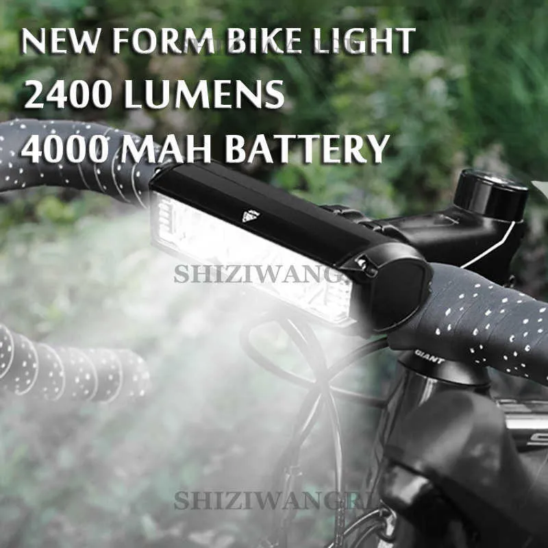 ライト2400LM P90 LEDライトUSB充電式ランプMTBロードSフロントおよびリア自転車ランタンヘッドライトサイクリングバイクアクセサリー0202