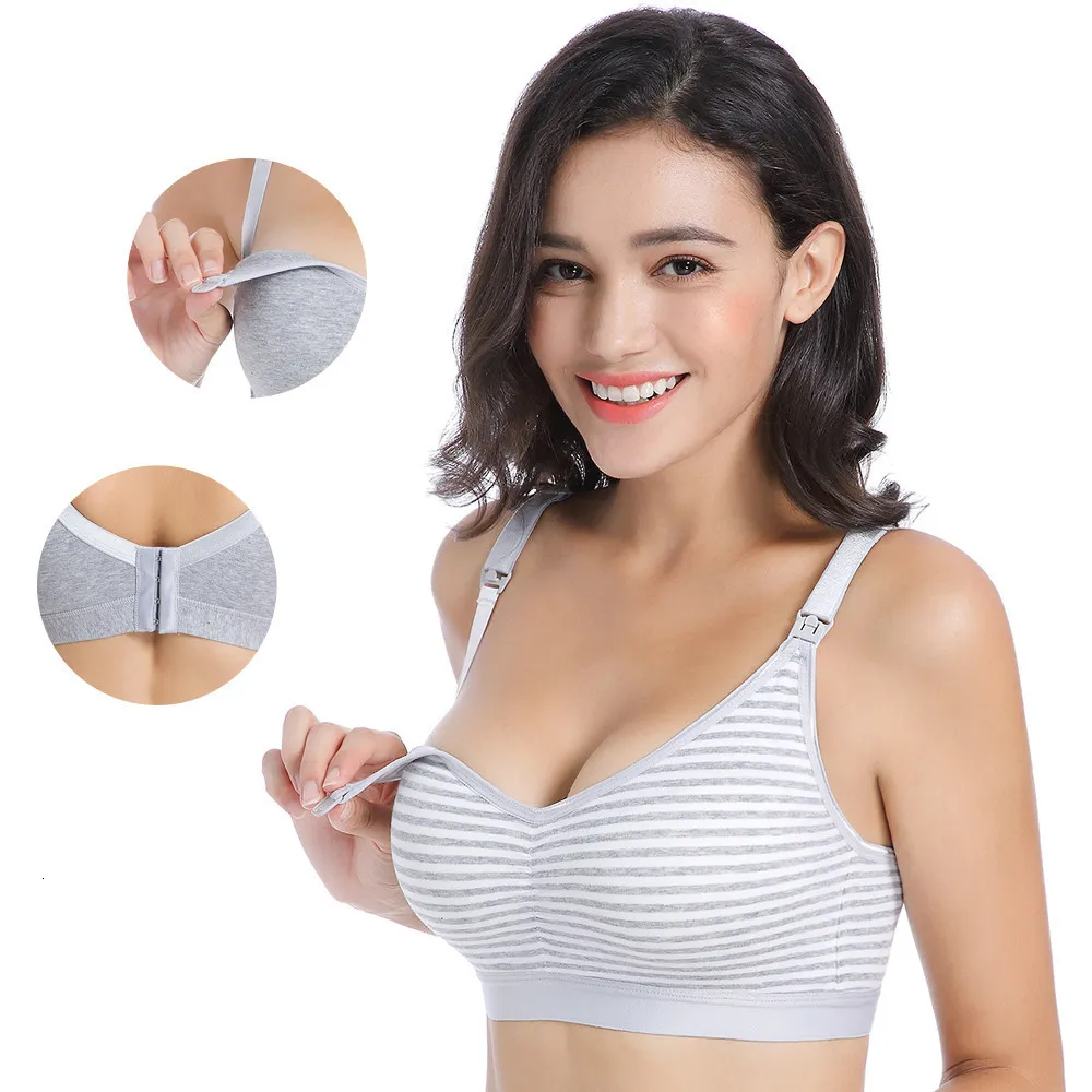 Maternity Intimates Cotton Nursing Bras for feeding Open Buckle BreastFeeding Prevent Sagging bras Pregnant Women Pregnancy Clothes 230201