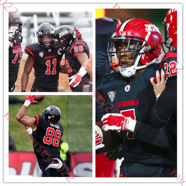Custom Stitched Ball State Cardinals Football Jersey Jayshon