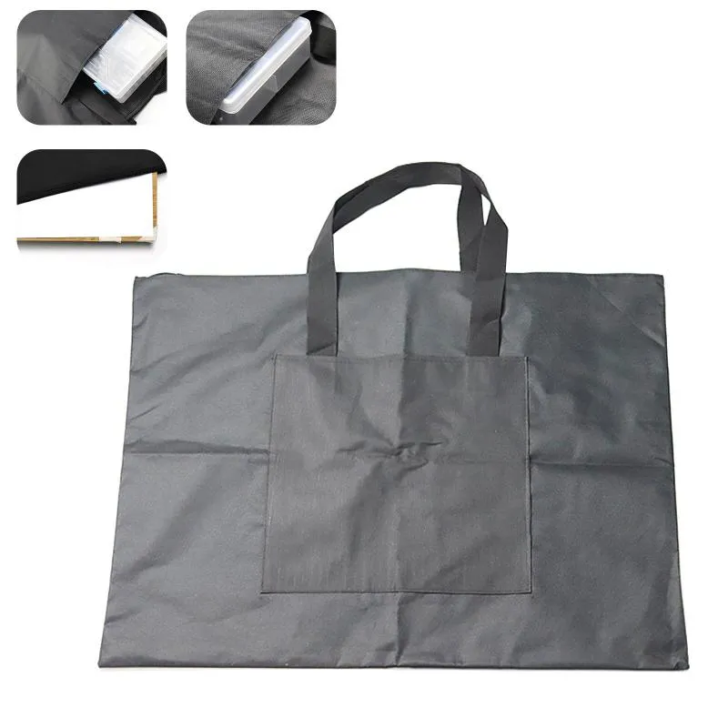 Storage Bags Large Capacity Painting Board Bag Portable Handle A3 Drawing Sketch File Waterproof Document Carry Black Case