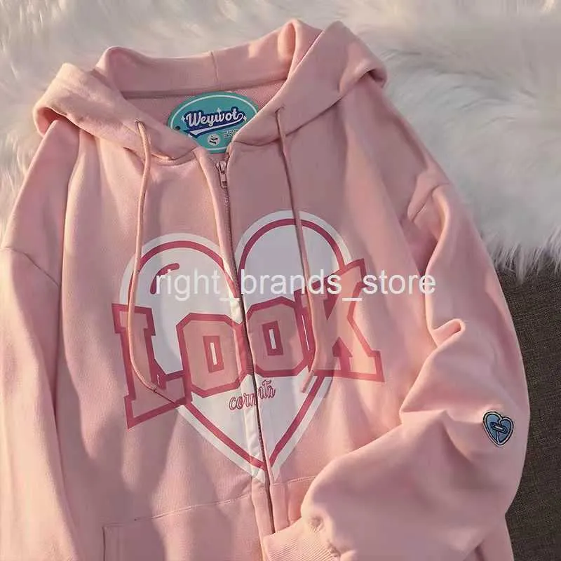 Sweats à capuche pour hommes Sweats à capuche pour hommes Sweats à capuche Pink tter Graphic Kawaii Harajuku Sweats à capuche Femme Blue Punk o Alt Sweat Zip Up Aesthetic Indie Y2k Korean