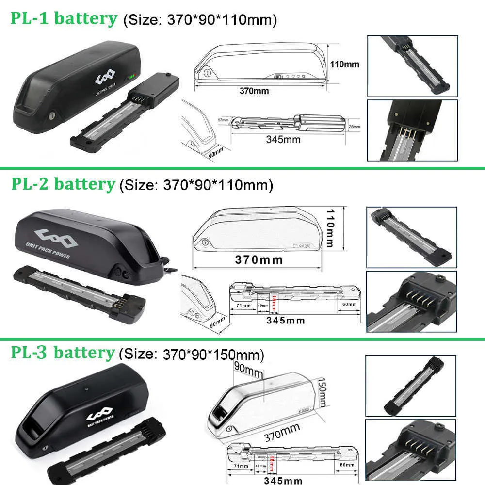 Batería de bicicleta eléctrica Panasonic LG 21700, 48V, 52V, 24Ah, 72V, 60V, 36V, 18650, paquete de batería Polly para Motor de 350W, 500W, 750W, 1000W, 1500W y 2000W