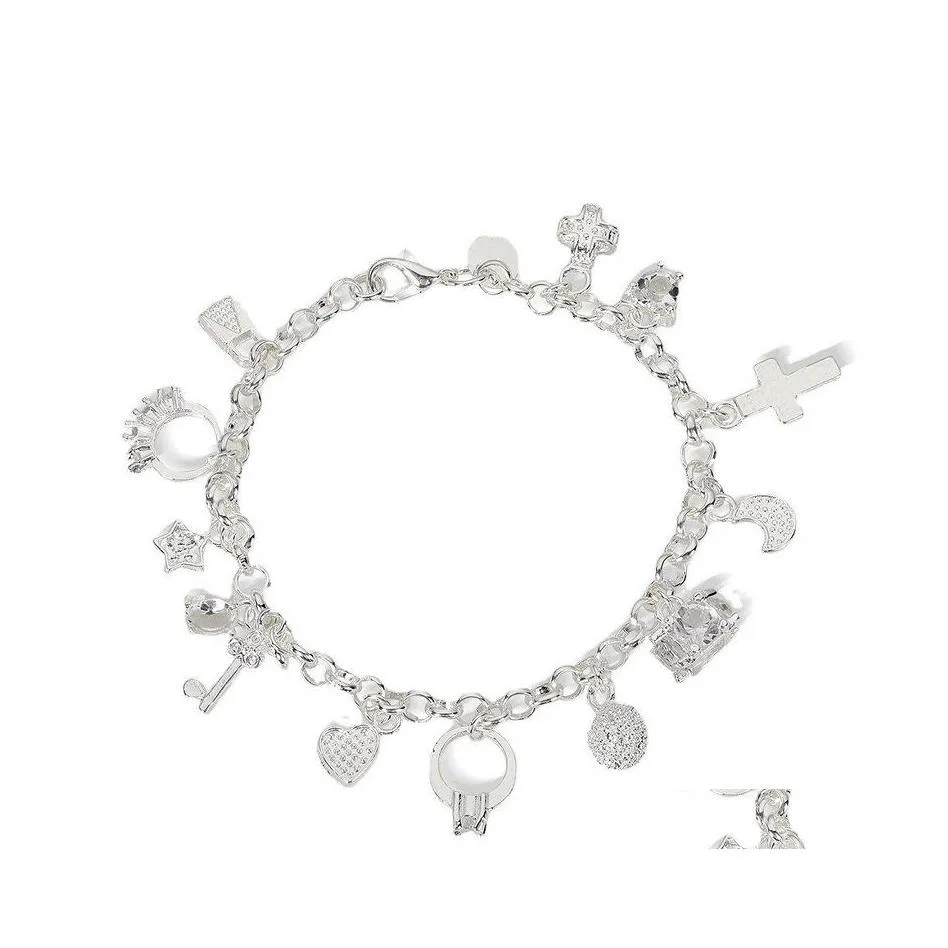 Charm armband mode och uts￶kt temperament koppar sierplaterad handgjorda pendelle armband tofs droppleverans smycken dhizq