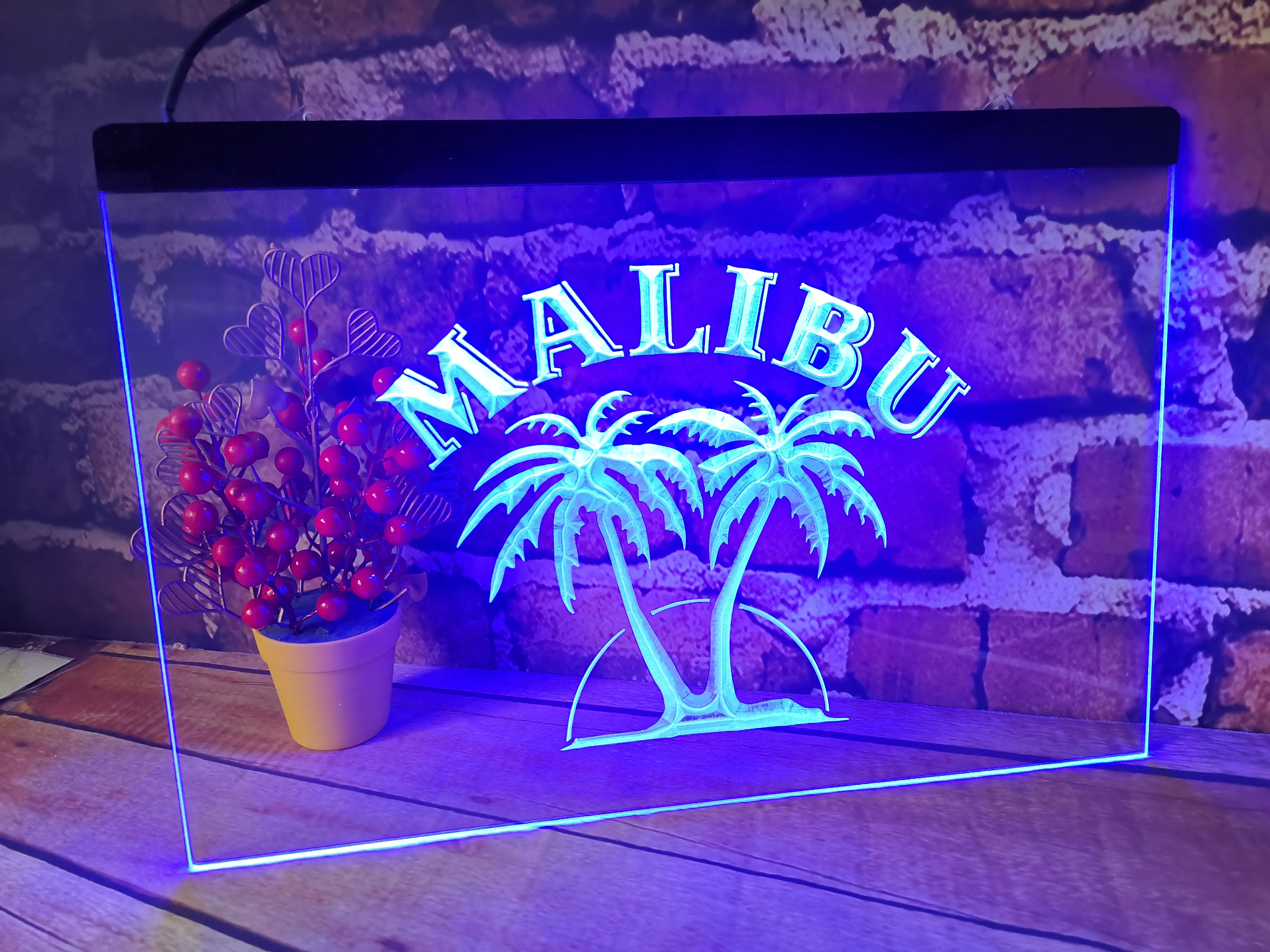 b21 Malibu Rum Neon Light Sign Decor Dropshipping Wholesale 7 colors to choose