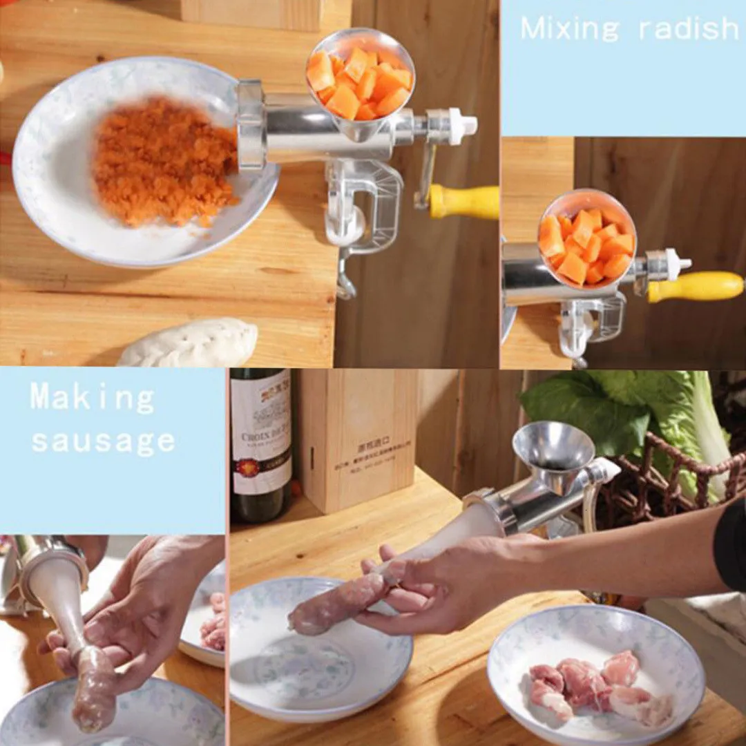 Manual Mincer Meat Grinder Pasta Maker Hand Operated Beef Sausage Maker Kitchen Aluminum alloy