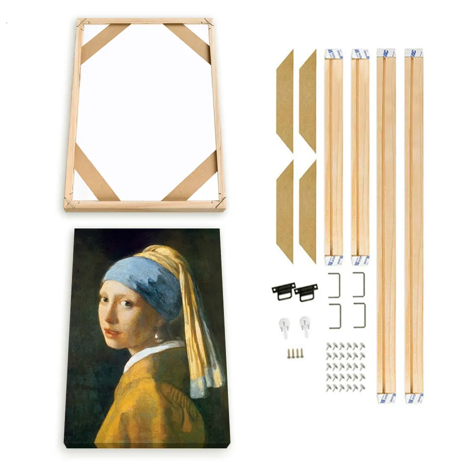 Ramar DIY Canvas Frame Kits Solid Wood Bårstänger Tillbehör för oljemålning Tryck Affisch Picture Wall Art Gallery Home Decor 230201