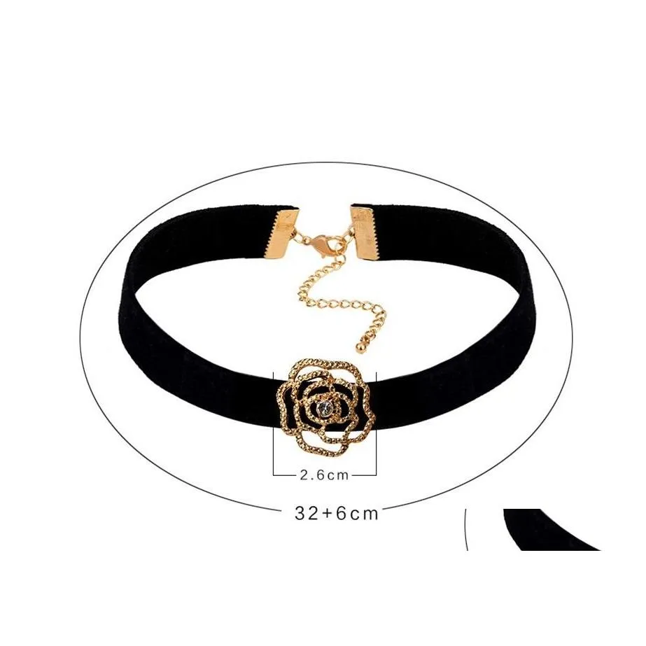 Colares pendentes S22267 J￳ias de moda CARRELA DE CARGUNDADE feminina Corrente de fita Rosa C3 Drop Deliver