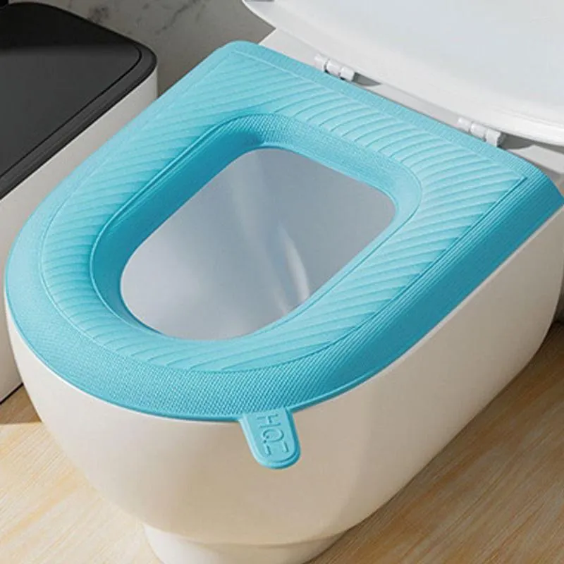 Coprisedili per WC Cuscino universale Four Seasons Copertura in silicone impermeabile Facile da pulire Schiuma Circle Accessori per il bagno