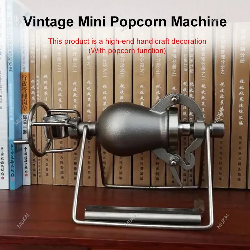 Electric Pressure Cookers Mini Popcorn Machine Stainless Steel Oldfashioned Handcranked and Collectible popcorn 230201