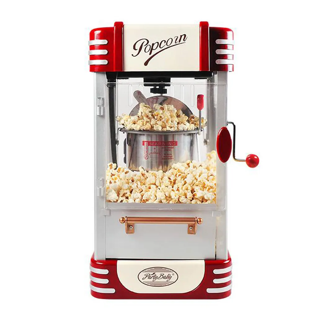 Andra apparater Air Popcorn Machine Vintage Tabletop Electric Popper Hälsosamt och snabbt mellanmål 230201