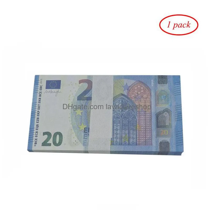 Autres fournitures de fête de fête en gros Prop Money Copie 10 20 50 100 200 500 Fausses notes Faux Billet Euro Play Collection Cadeaux 100 Dhzev9YTF